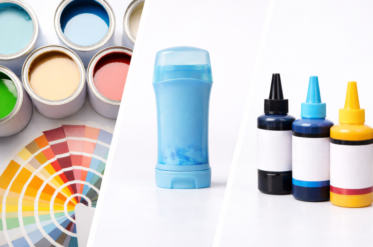 Latex paints, inks & deodorant: Film former & suspending agent